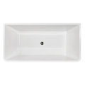 White Color Acrylic Flatbottom Freestanding Bathtub